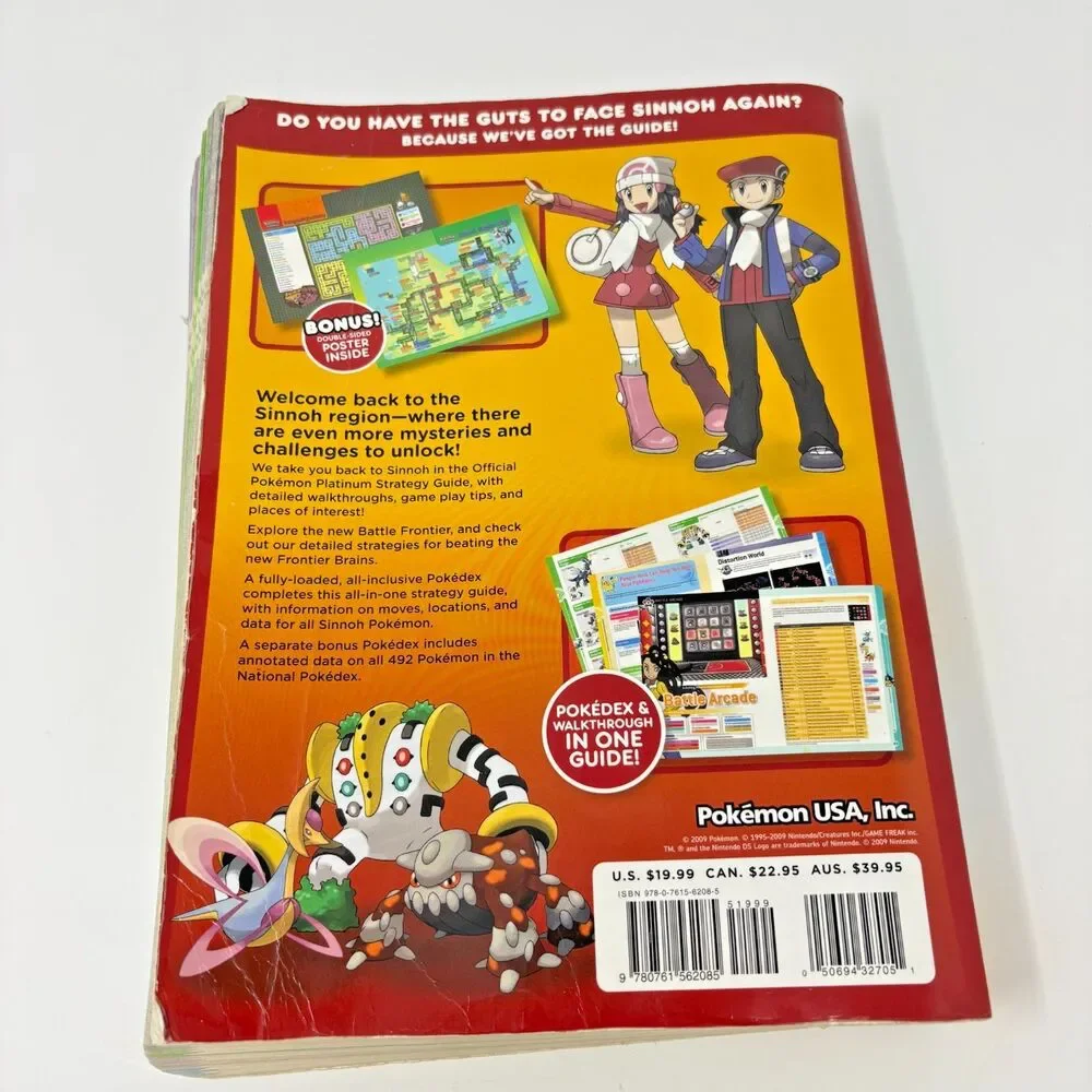 Pokemon Platinum Version Official Strategy Guide Nintendo DS 2009 Guide Book